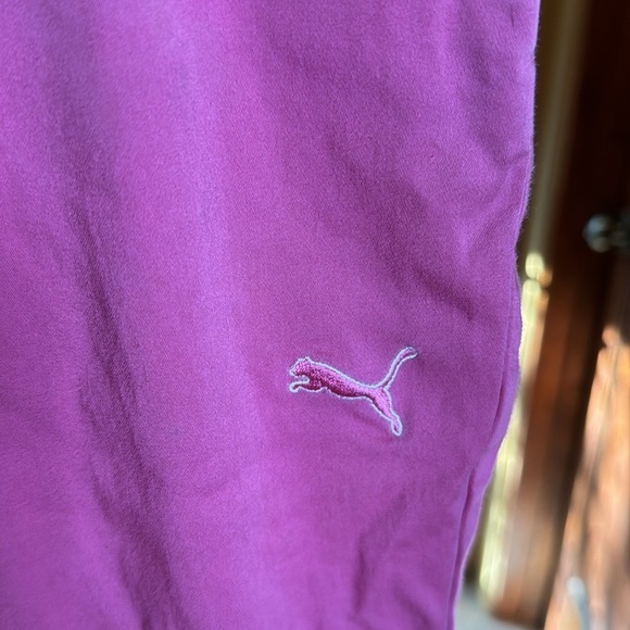 Puma Pink Cotton Stretch Casual w/Pockets Capri Pants Size 12 - Picture 3 of 12